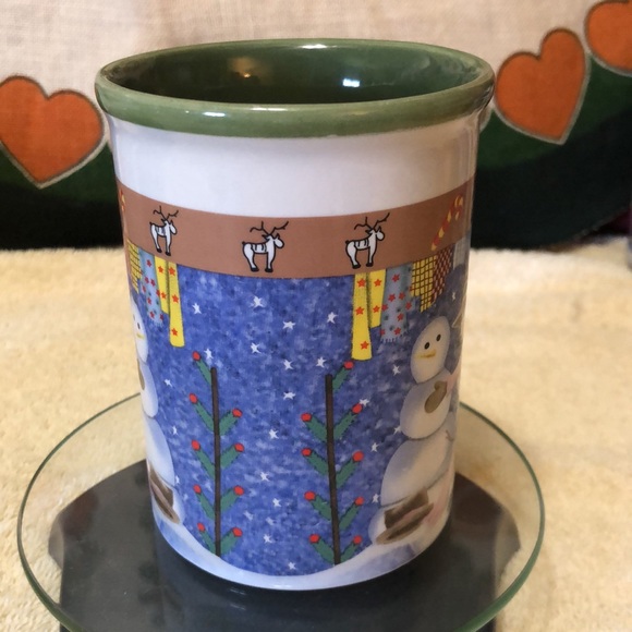Vintage Greenbrier International, Snowman 16oz Stoneware Coffee Mug 4.75”x3.5” - Picture 2 of 6